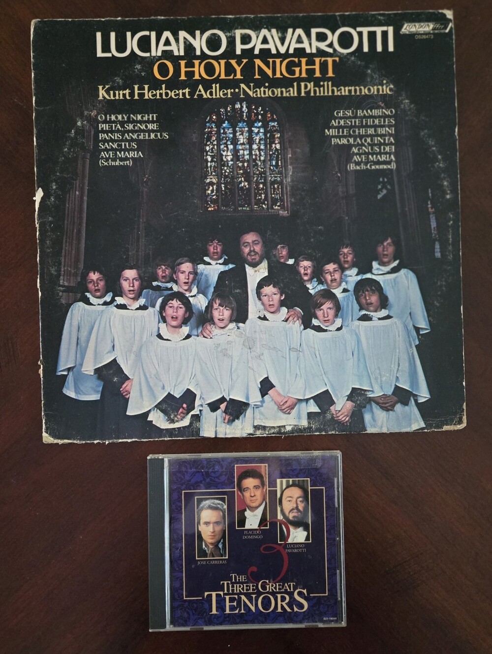OPERA LOT -Luciano Pavarotti, (Vinyl),  & Three Tenors CD